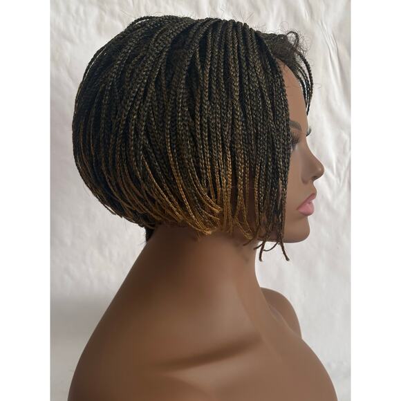 Micro Braids asymmetrical Bob Wig w/Lace part by Especially Yours® color T27B - Picture 5 of 7